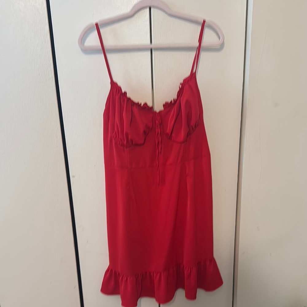 SHEIN Red Midi Dress